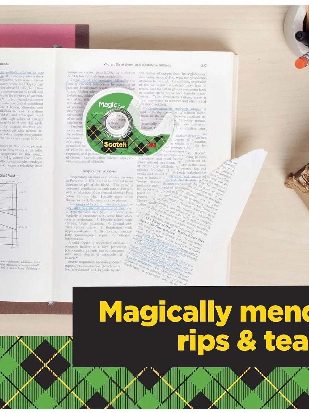 Scotch Magic Tape Dispensers 6-Pack — Clear Dispensers with Green Label